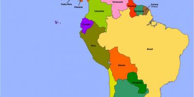 რუკა ბელიზი სამხრეთ ამერიკა