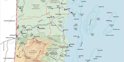 რუკა ofBelize ტურიზმის, სოფლის 